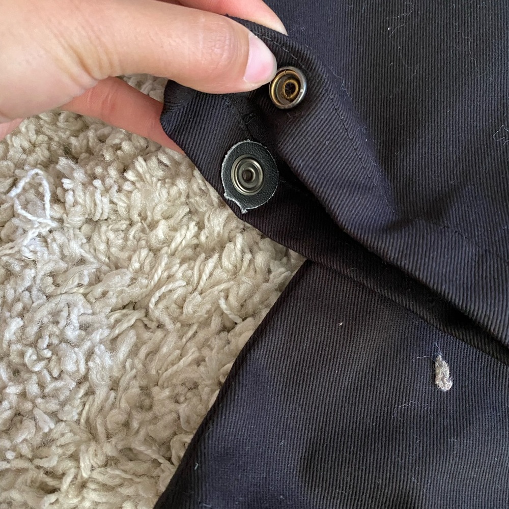 Hobart Black Utility Snap Button Collared Long Sl… - image 4